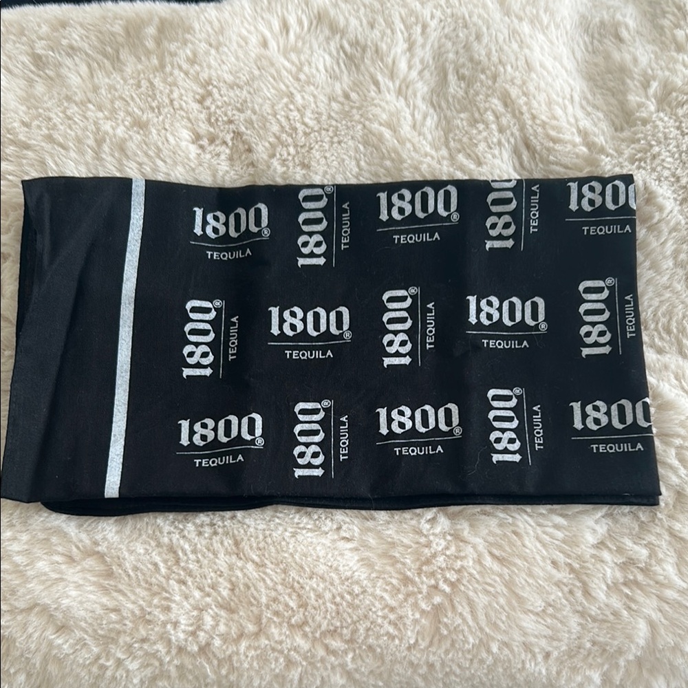 Black and Silver Logo Scarf